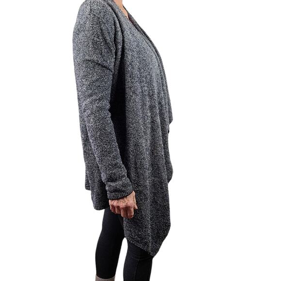 Barefoot Dreams heathered gray waterfall cardigan S/M, EUC - Picture 8 of 9